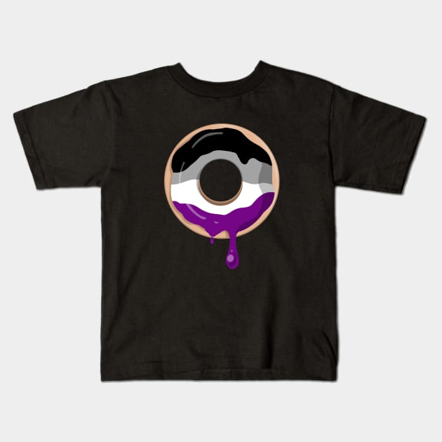 Asexual Donut Kids T-Shirt by LittleGreenHat